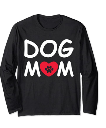 dog mom log sleeve shirt