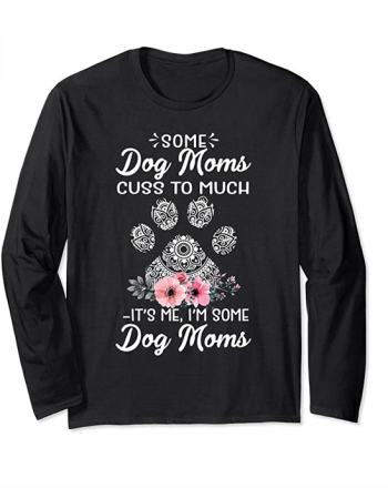 dog mom log sleeve shirt